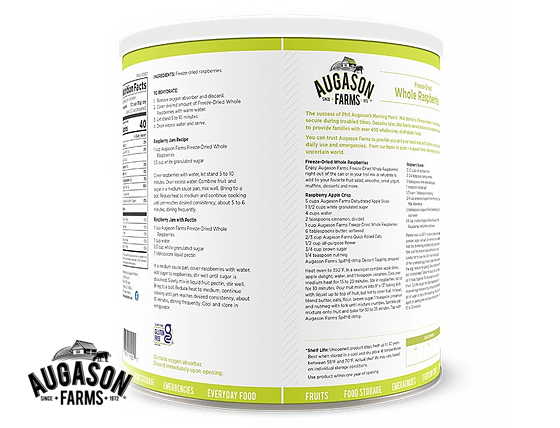 Augason Farms: Freeze-Dried Whole Raspberries Can